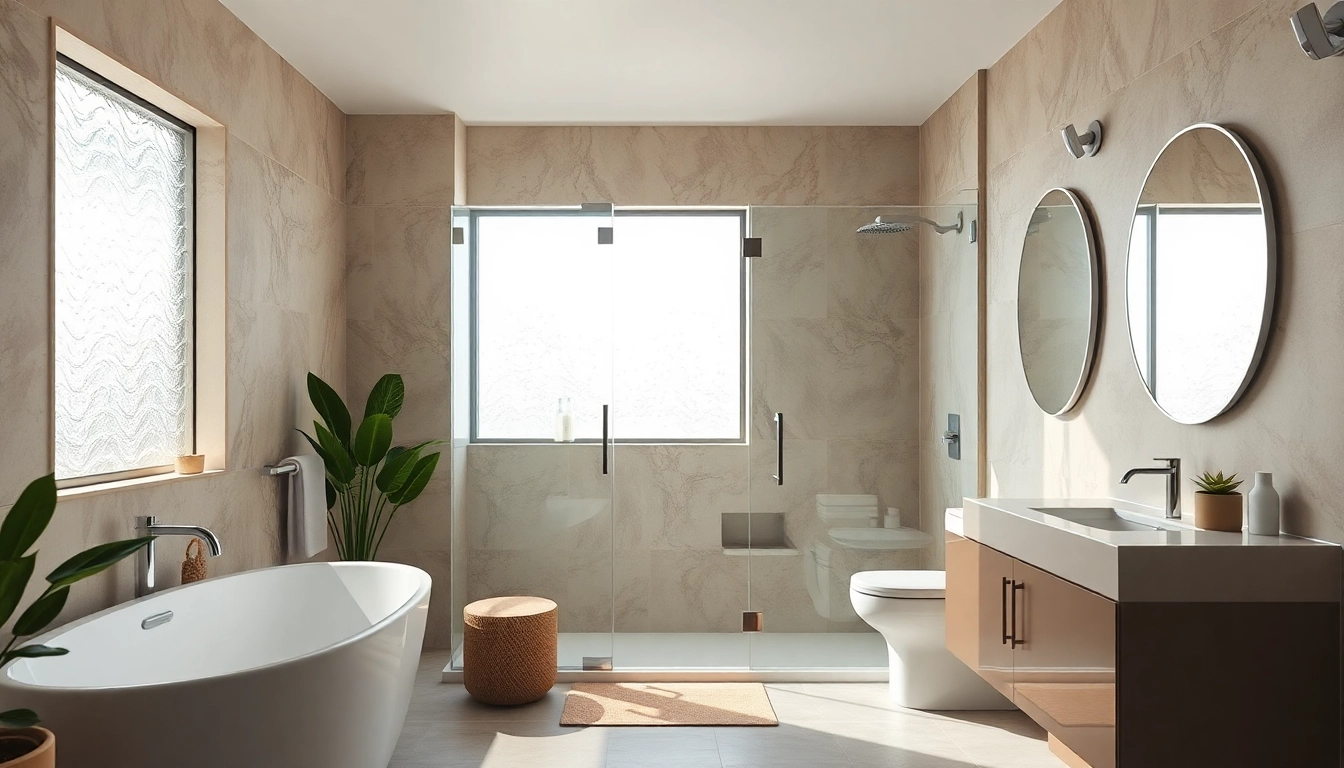 Transform your bathroom with stunning sunney shower doors featured in an elegant setting.