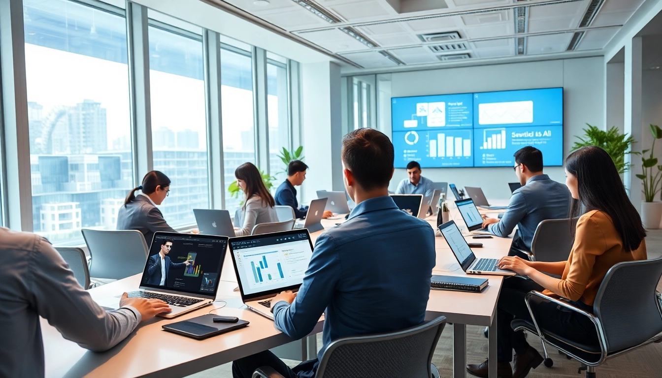 在现代工作空间中与 WPS Office 协作，展示笔记本电脑上用于提升生产力的 AI 工具。