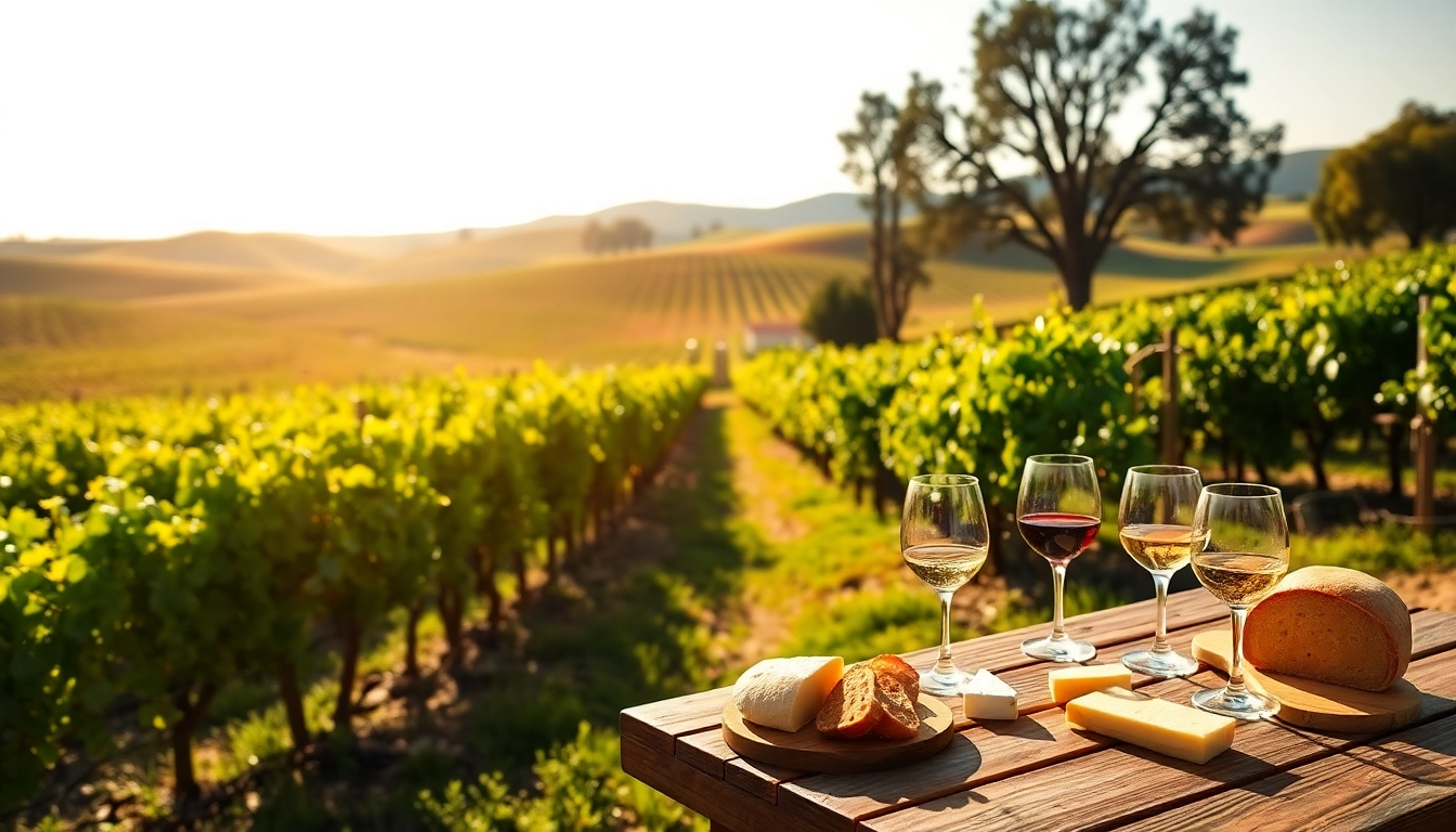 Enjoying wineries in Clarksburg with a beautiful vineyard picnic setup featuring artisan selections.