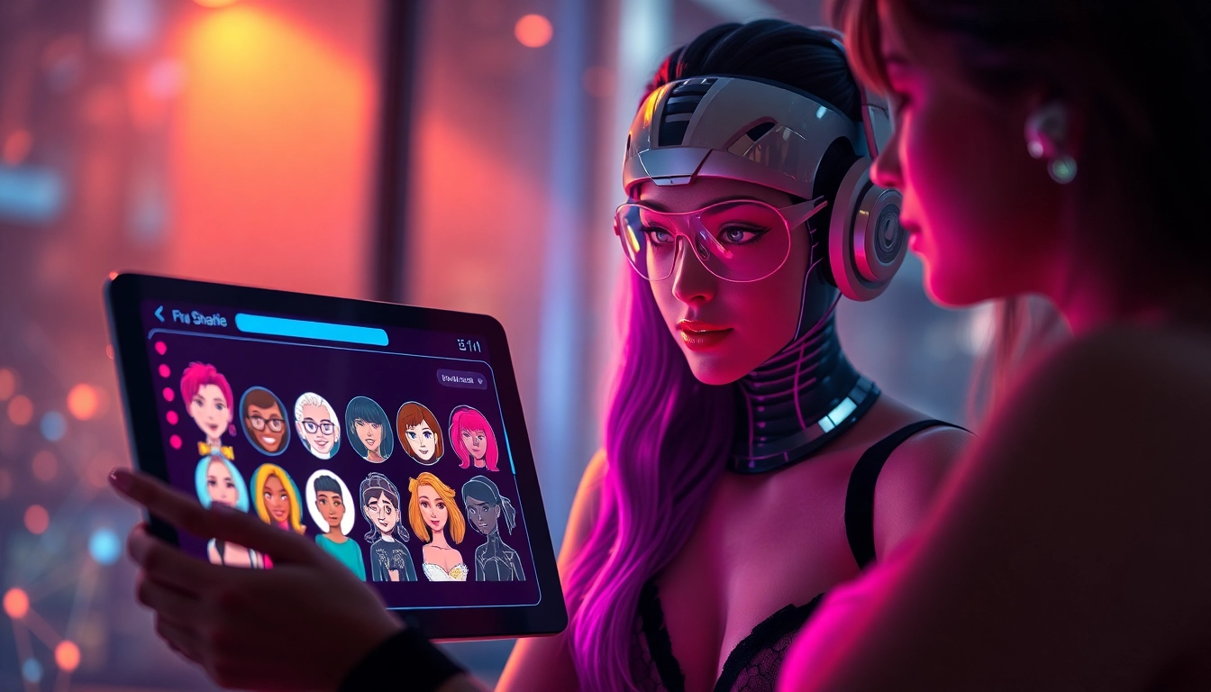 Engaging NSFW character AI interaction with a customizable digital interface.