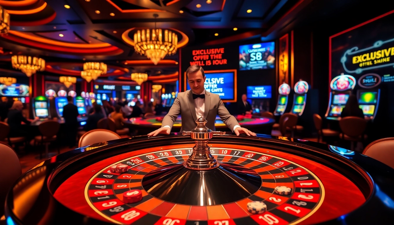 Excited players engaging at the S8 casino roulette table, highlighting a luxurious gambling experience.