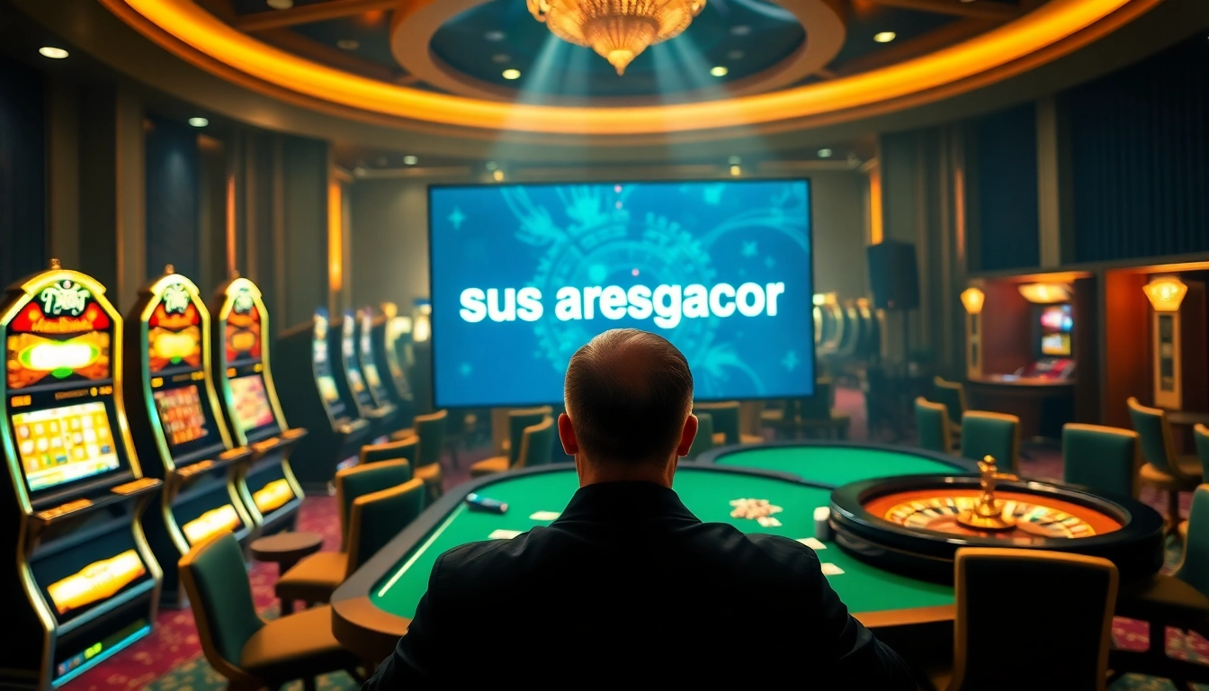 Engaging casino gaming experience showcasing situs aresgacor with vibrant poker chips and cards.