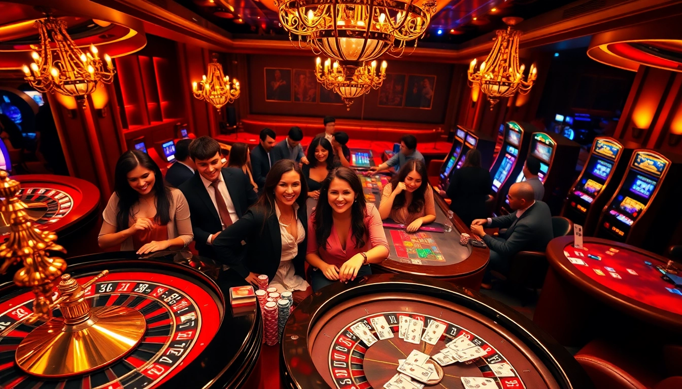 Découvrez l'excitation du casino en ligne France avec des joueurs engagés à des tables de jeu de luxe.