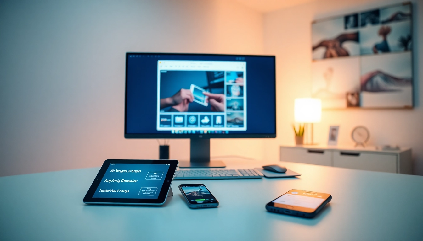Image to prompt ai generator workspace showcasing AI tools and innovation.
