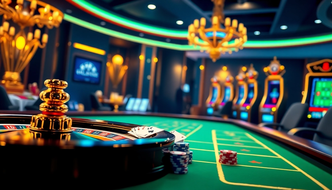 Découvrez l'excitation du casino en ligne France avec des éléments de casino virtuel vibrants en exposition.